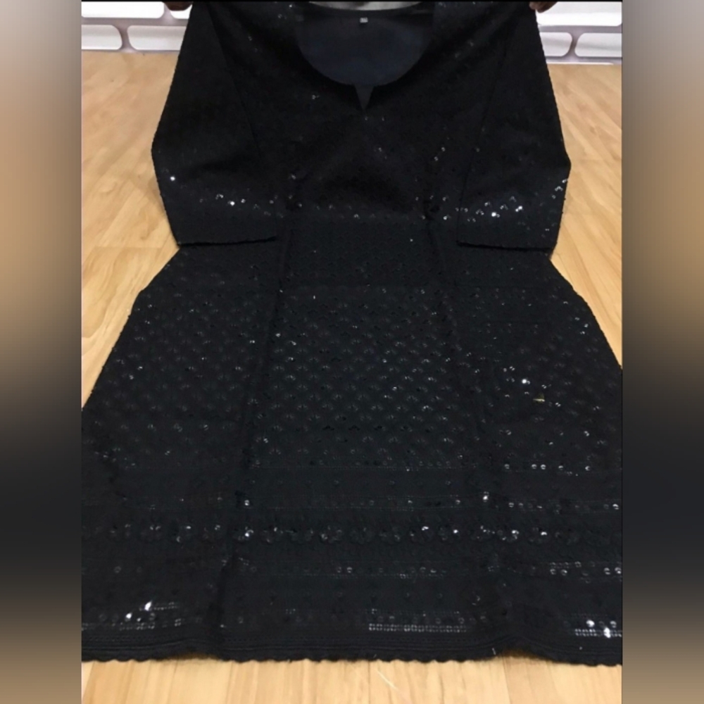Chikankari sequin cotton  kurta